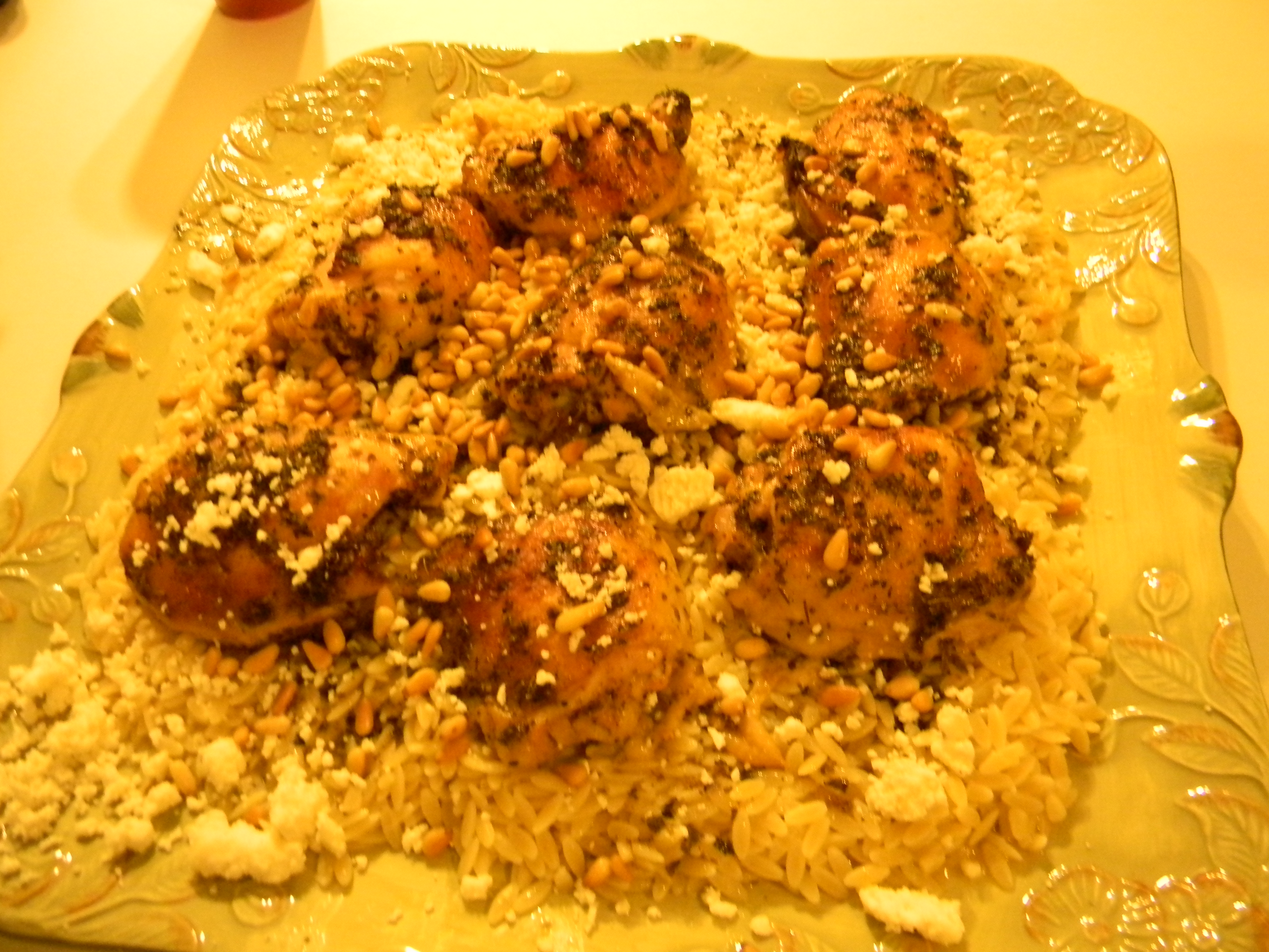 Greek inspired Chicken with Orzo