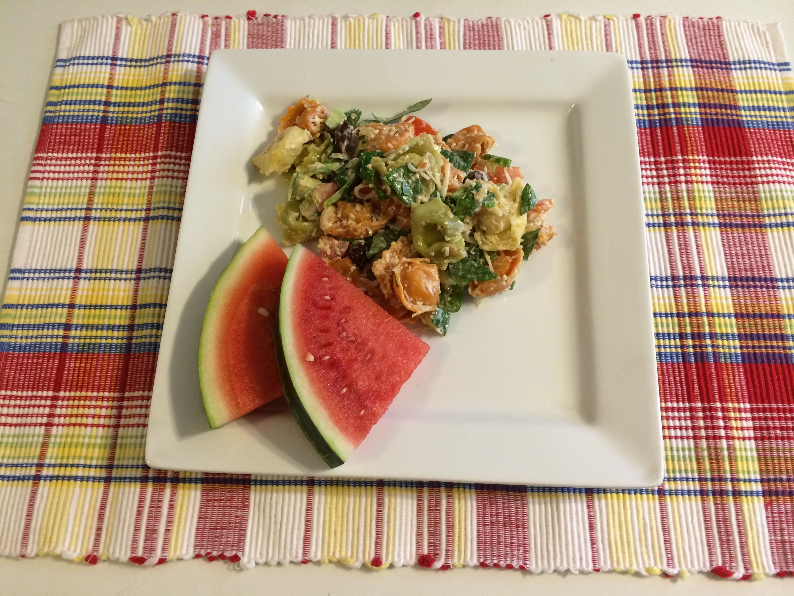 Spicy Spinach Tortellini Salad